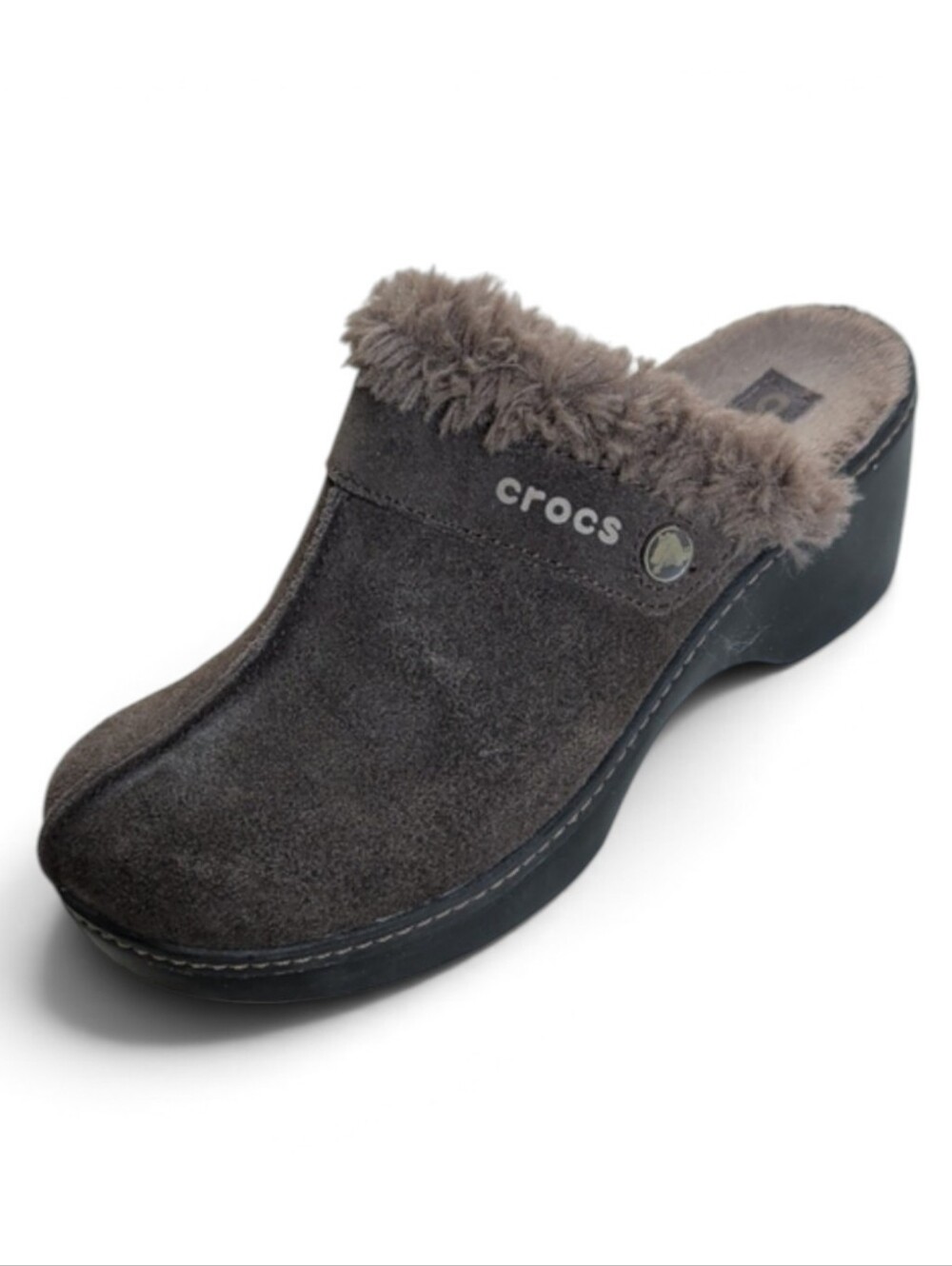 Crocs, Cobbler, Brown Faux Fur Lined Clogs. Sz 6
